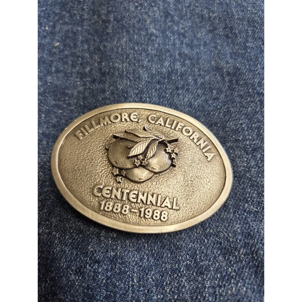 Fillmore CA Centennial 1888-1988 Belt Buckle - Ltd Ed #170 Silver